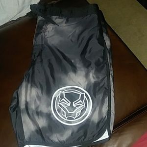 Black and gray size 38 black panther board shorts